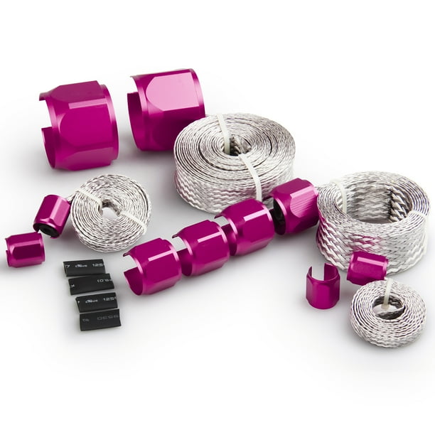 Universal Stainless Braided Hose Sleeve Cover Kit Flex-braid Woven metal hose US